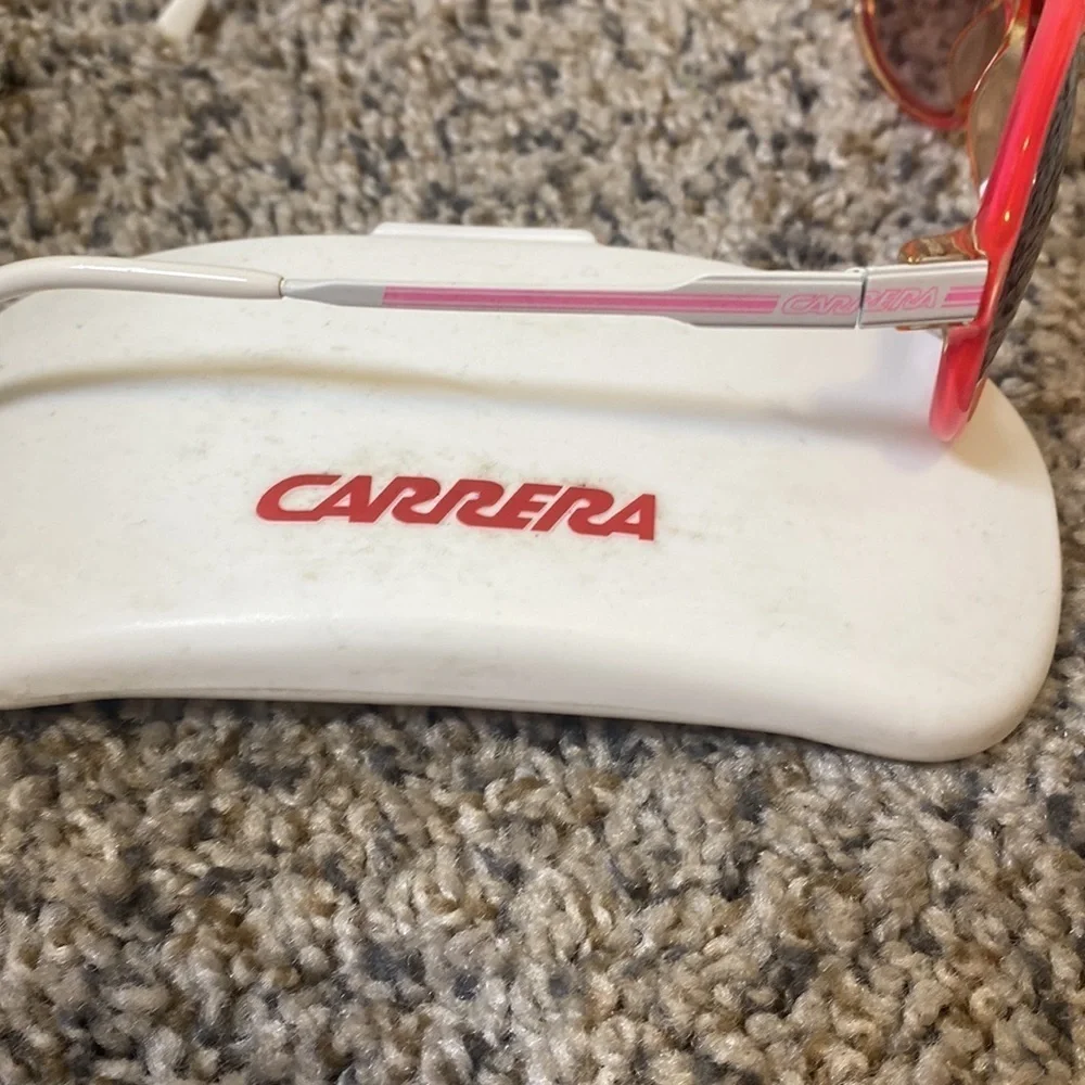 Vintage Carrera "Endurance" Sunglasses - Pink / Crystal / White - Made in Italy - Picture 3 of 10